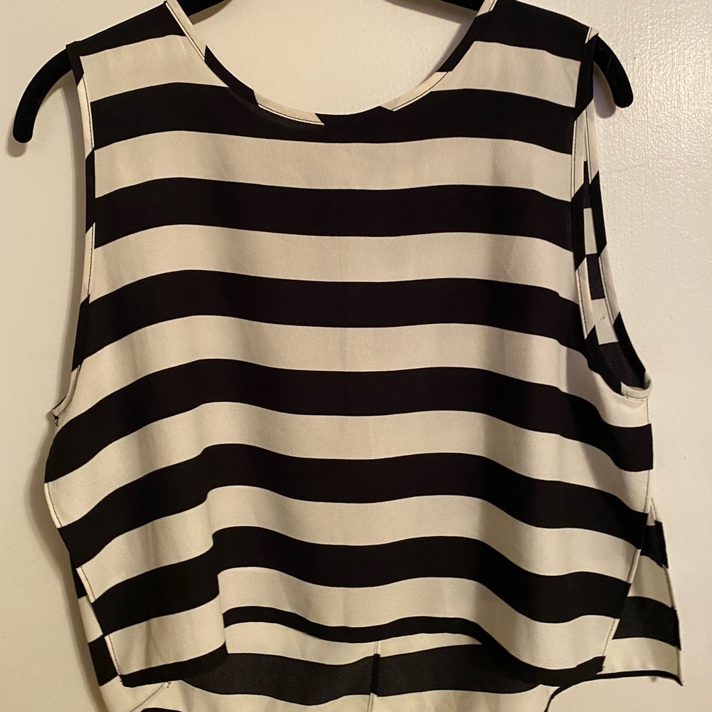 Crop stripe tank